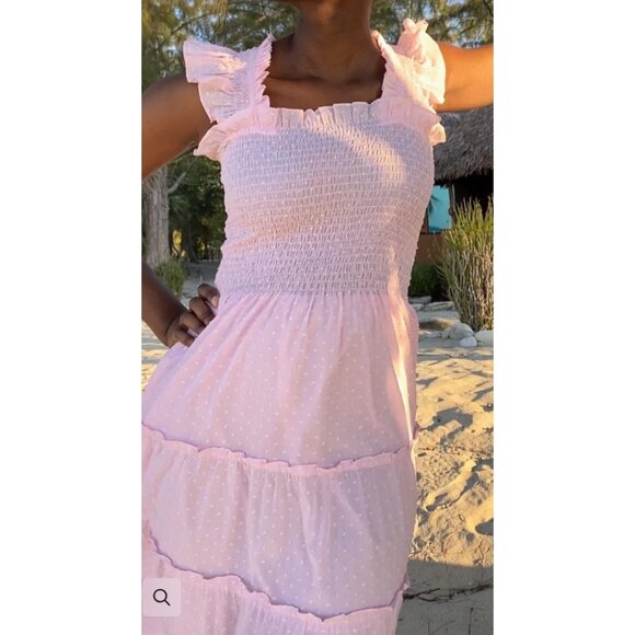 AngeleH. Paris Women's Elizabeth Midi Dress Swiss Dot Size S Fairy Ethical - Picture 3 of 15